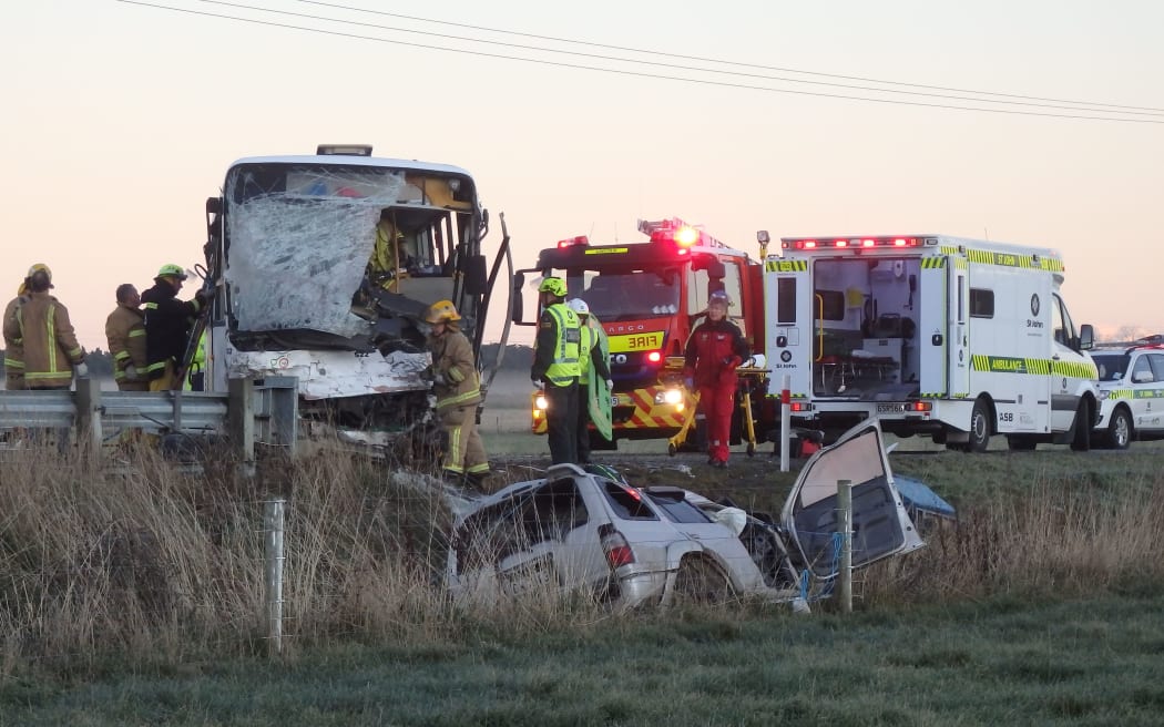One person has died in a crash on the Christchurch-Akaroa road this morning.
