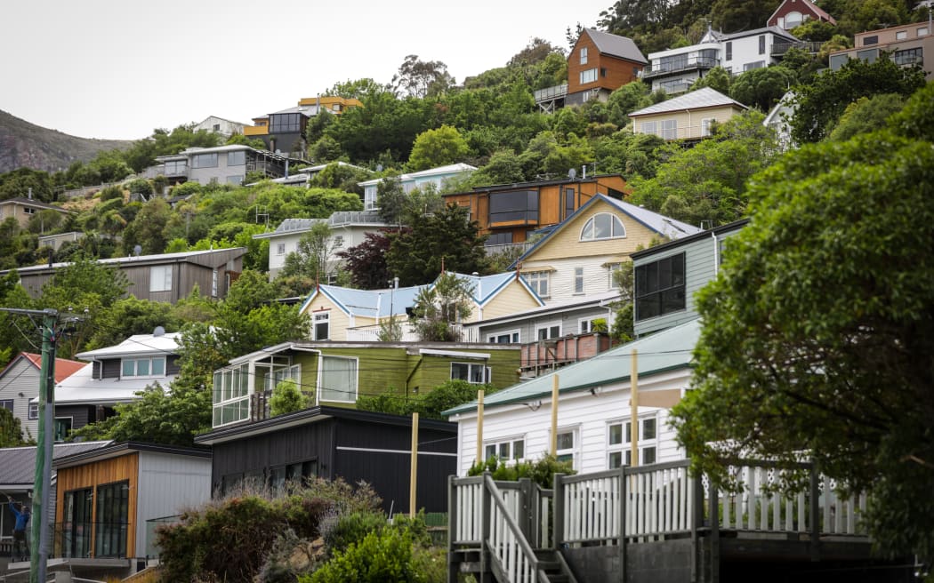 Houses around Lyttelton area in Christchurch