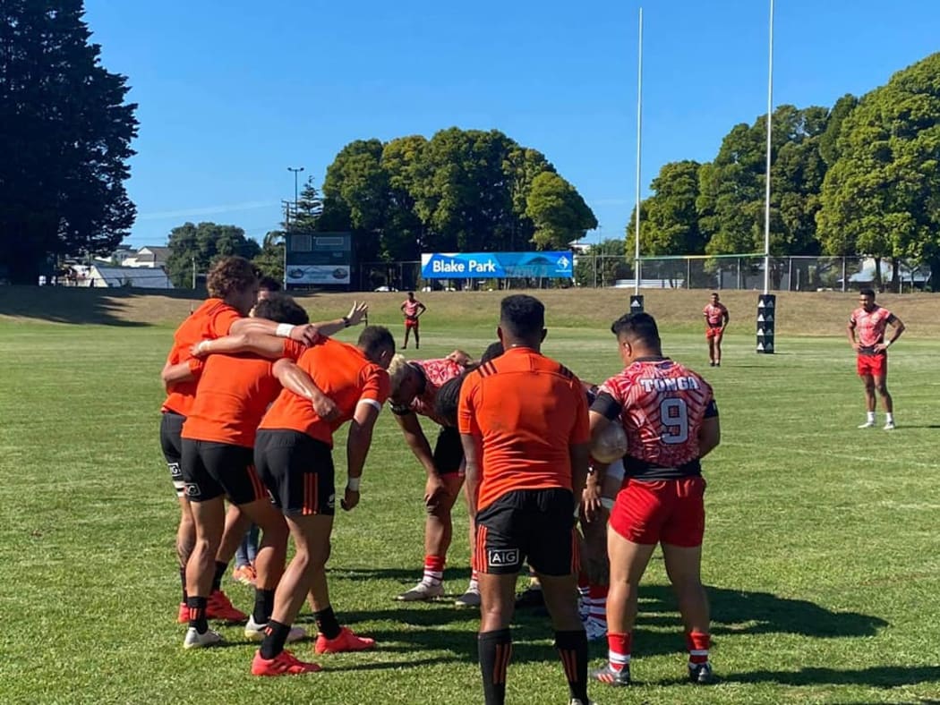 The Tonga sevens team played games against two All Blacks Sevens teams in February.