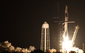 CAPE CANAVERAL, FL, USA - APRIL 27: A SpaceX Falcon 9 rocket with a Crew Dragon spacecraft named Freedom launches from pad 39A at the Kennedy Space Center at 3:52 a.m. EDT on April 27, 2022 in Cape Canaveral, Florida. The NASA SpaceX Crew-4 mission is the fourth crew rotational flight of the Crew Dragon spacecraft and Falcon 9 rocket. The mission will send NASA astronauts Kjell Lindgren, Bob Hines, and Jessica Watkins as well as ESA (European Space Agency) astronaut Samantha Cristoforetti to the International Space Station for up to six months. Paul Hennessy / Anadolu Agency (Photo by Paul Hennessy / ANADOLU AGENCY / Anadolu Agency via AFP)