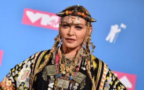 Madonna poses in the press room at the 2018 MTV Video Music Awards at Radio City Music Hall on August 20, 2018 in New York City.