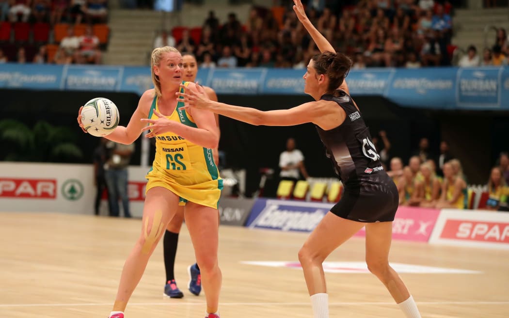 Caitlin Thwaites during the Netball Quad Series between the Australian Diamonds and the Silver Ferns in Durban January 2017.