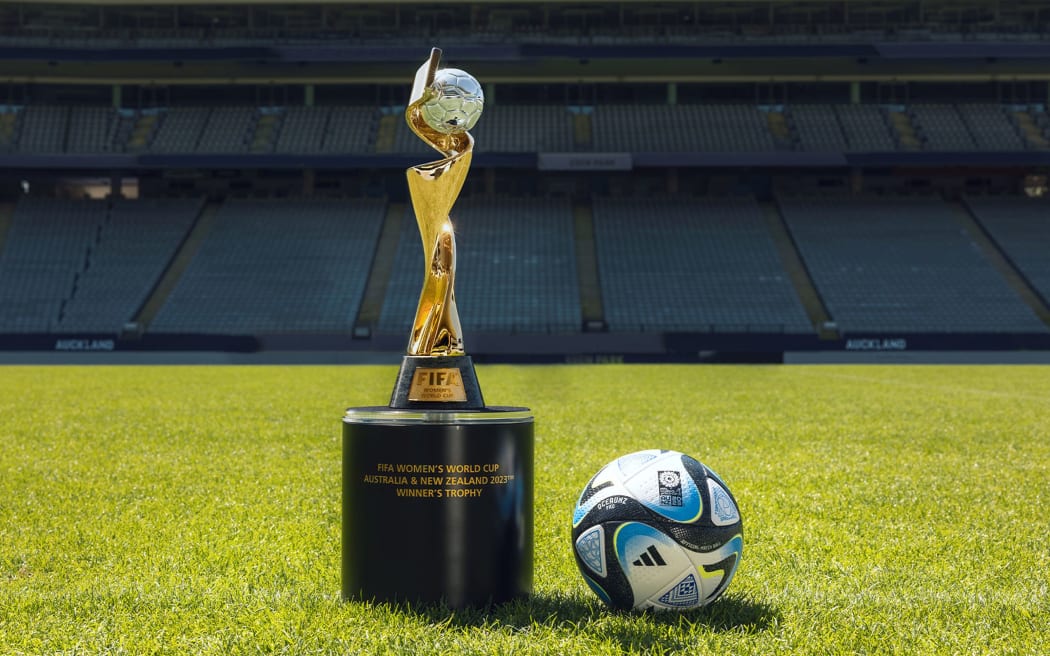 FIFA Women's World Cup trophy and ball.