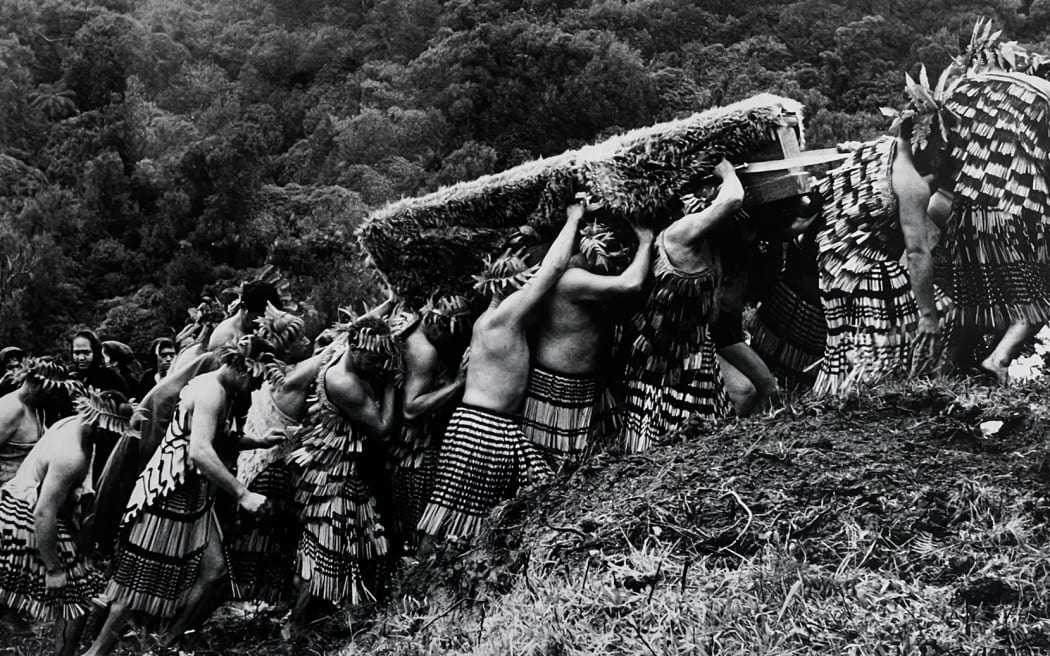 Tangi of King Koroki at Taupiri Mountain, it was filmed by Wayne Harman in 1966.