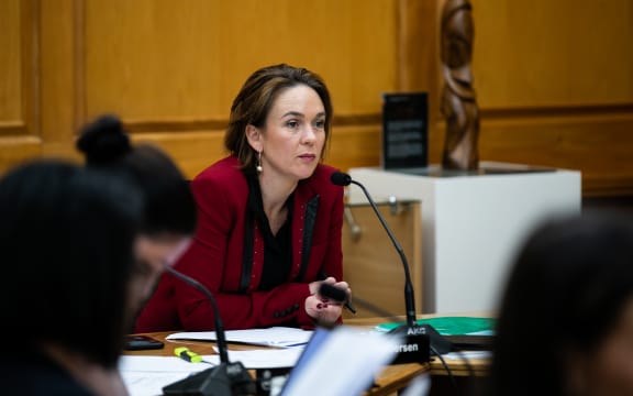 Labour MP Ginny Anderson chairing the Justice select committee at Parliament