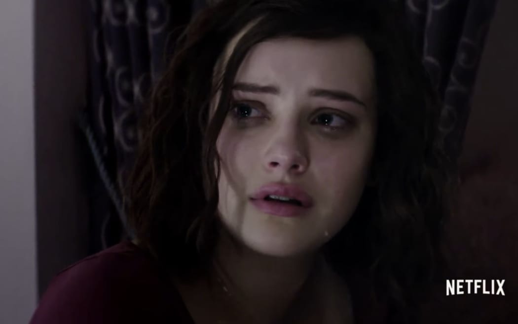 One of the protagonists Hannah Baker played by Katherine Langford, in the show 13 Reasons Why,