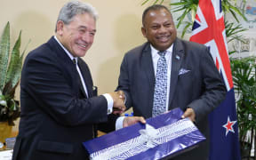 Winston Peters and Fiji Foreign Affairs and Defence Minister Inia Seruiratu.