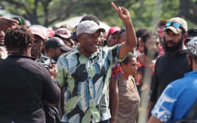 Protest in Papua New Guinea's capital, Port Moresby, over the 'No Jab No Job' policy of some business houses. 1 November, 2021.
