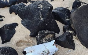 Aircraft debris, suspected to be part of the missing MH370 Malaysian airlines plane, found at the Gris Gris public beach near Souillac, in the southern part of Mauritius Island on May 24.