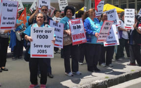 About 70 workers staged a picket outside Auckland Hospital.