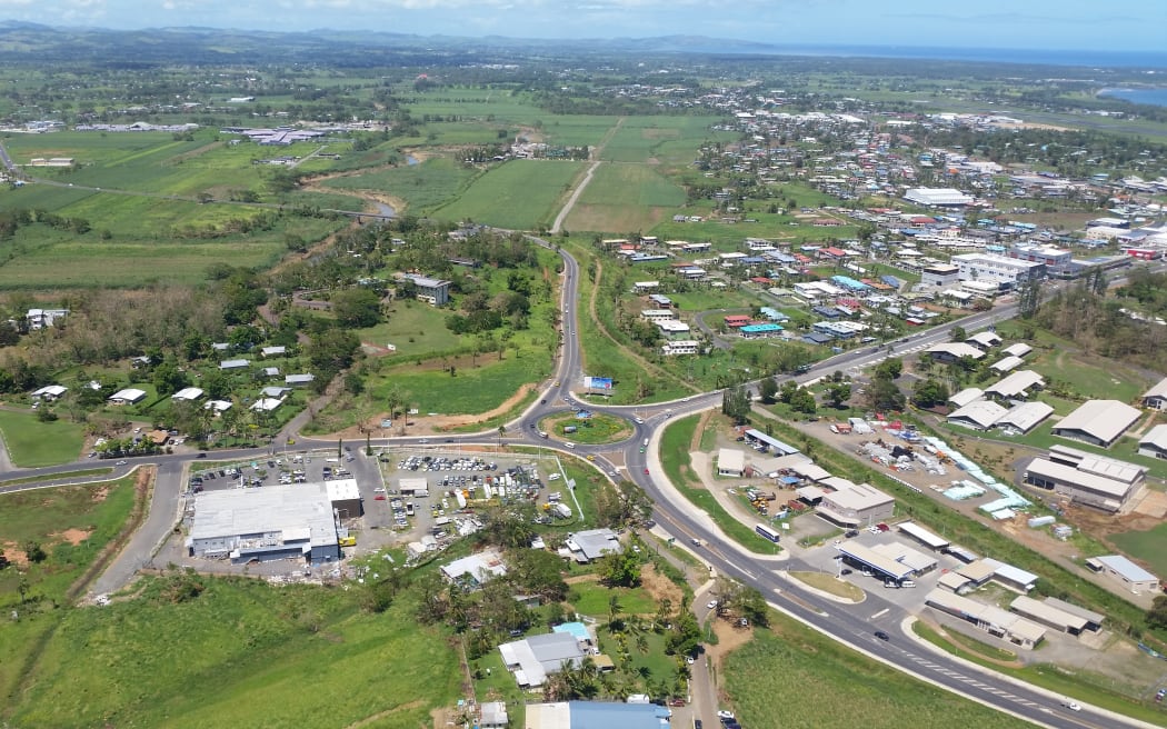An aerial view of the northern Nadi suburbs in Fiji