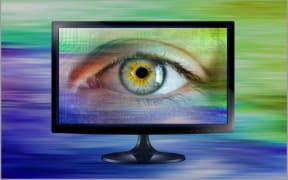 Eye on computer screen