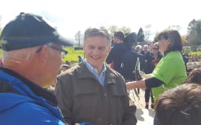 National Party leader Bill English campaigning in Reporoa.