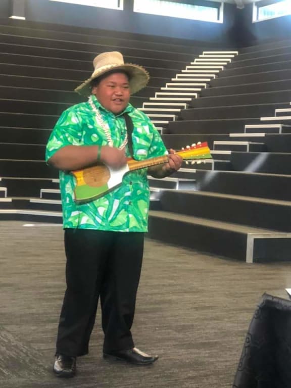 Jared Upoko from Manurewa Intermediate, participated in a speech competition as part of Epetoma o te reo Māori Kūki 'Āirani. August 2022