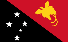 The flag of Papua New Guinea.