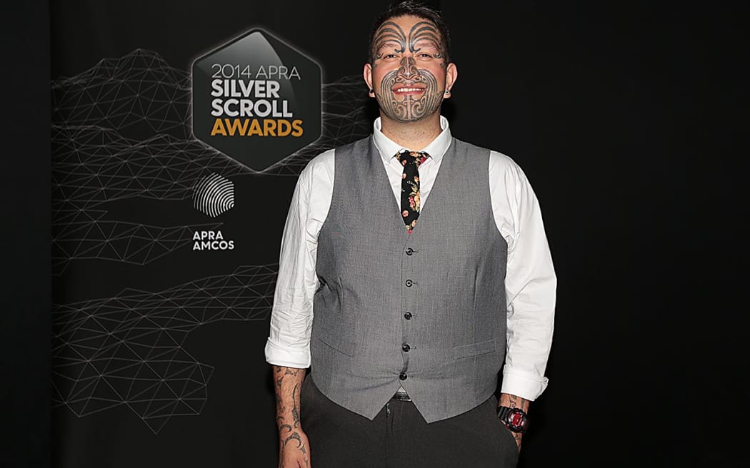 Robert Ruhu at the 2014 Silver Scroll Awards.