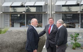 Hawke's Bay Regional councillors Rex Graham, Rick Barker and Tom Belford (l-r) have been leading critics of the Ruataniwha Dam process.