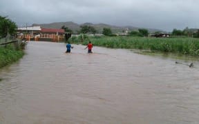 Flooding in the Fiji town of Rakiraki