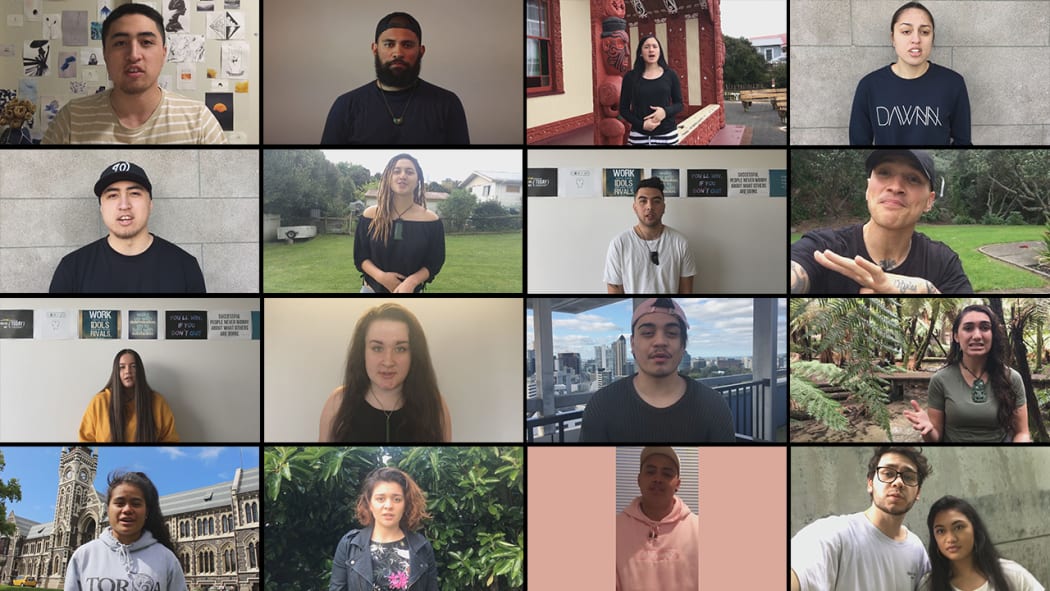 Some of the young Maori leaders who voiced a video calling for Kiwis to talk about mental health and suicide.