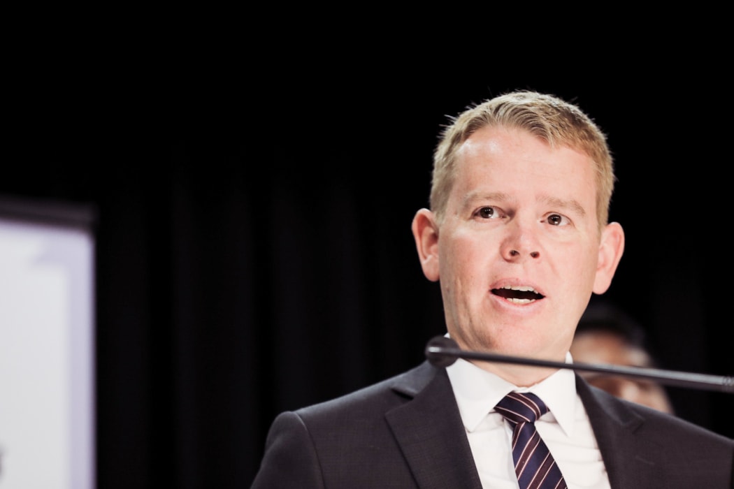 Minister for Covid-19 Response Chris Hipkins at 1pm Covid briefing, 14 April 2021.