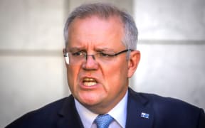 Australian Prime Minister Scott Morrison speaks during a press conference on 22 March