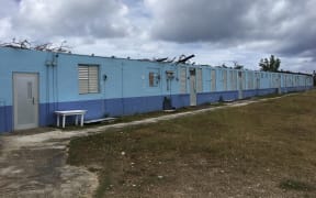 Typhoon damage to William S. Reyes Elementary School in the CNMI.