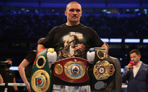 Oleksander Usyk, IBF, WBA, WBO en IBO Wereldkampioen zwaargewicht 2021.