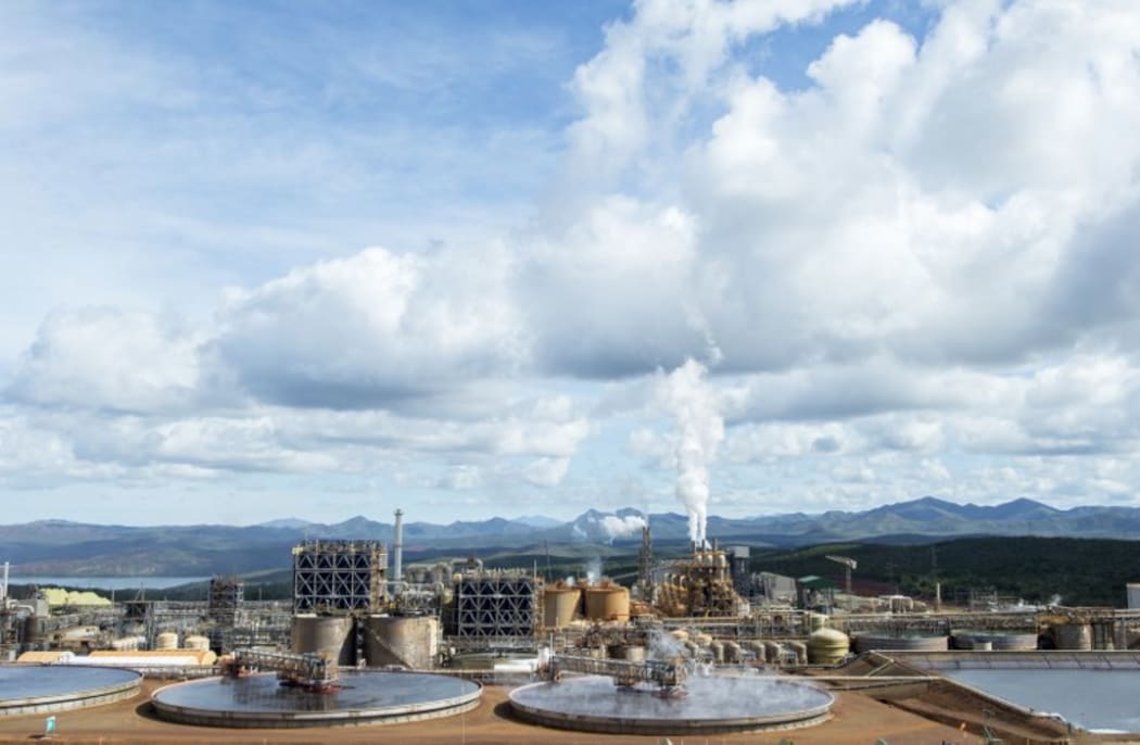 A photo taken on May 27, 2015 shows Brazilian Vale's nickel processing plant of Goro in southern New Caledonia.