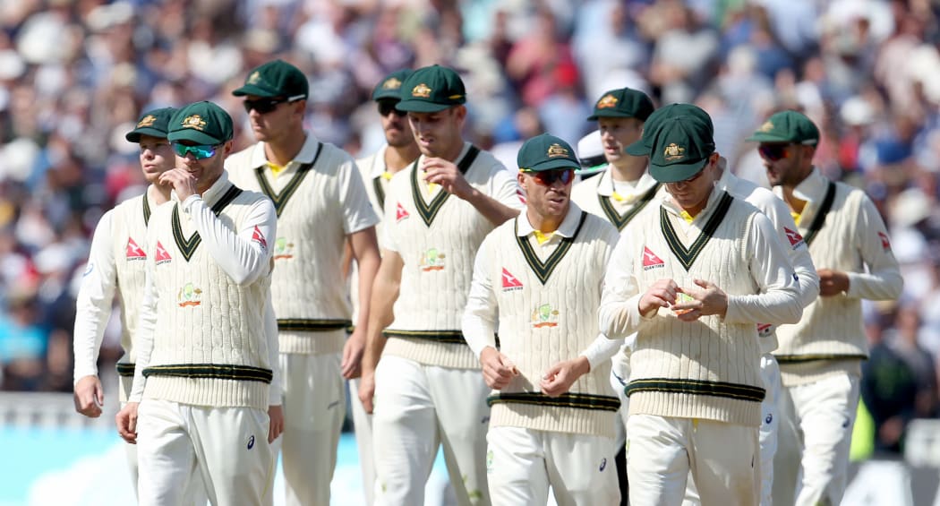 Australian cricketers after third Ashes Test loss Edgbaston 2015.