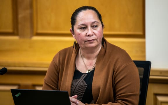 ACT MP Nicole McKee sits on the Justice Committee in an estimates hearing for the Minister for Courts Aupito William Sio