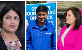 Labour’s Priyanca Radhakrishnan, ACT’s Parmjeet Parmar and National's Siva Kilari