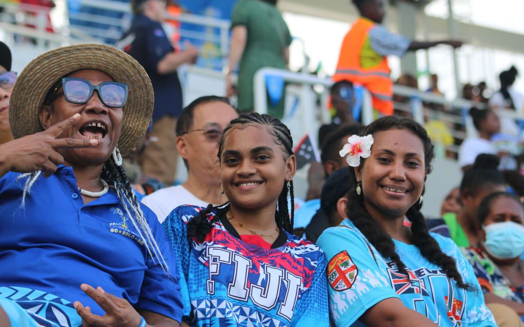 Crowds started arriving at the National Stadium in the Solomon Islands capital Honiara well ahead of the opening ceremony of the Pacific Games.