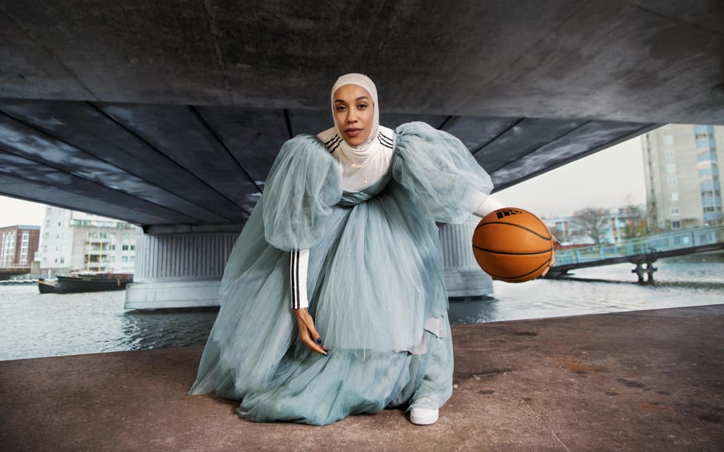 Asma Elbadawi in her Adidas brand campaign.