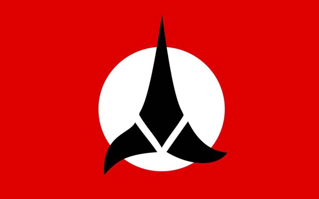 The Klingon Empire flag.