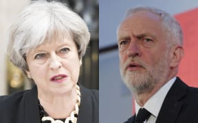 British Prime Minister Theresa May and Labour Party leader Jeremy Corbyn.