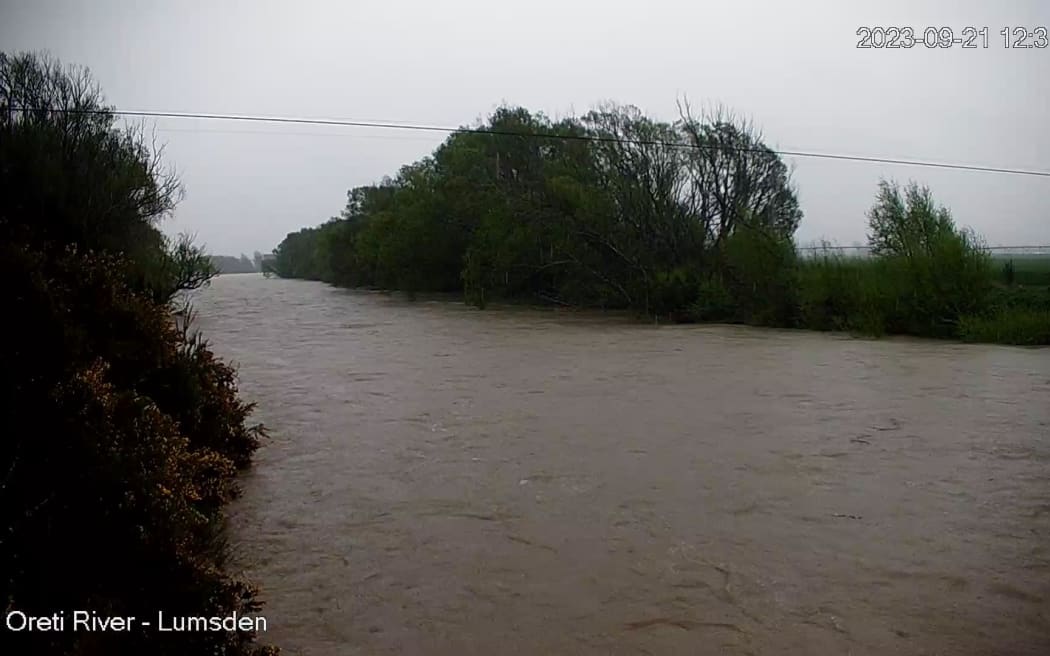 The Oreti River at Lumsden, Southland, on 21 September.
