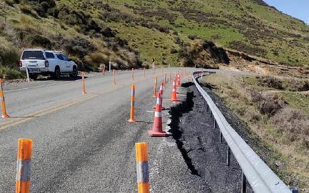 State Highway 85 in Otago before drainage improvements were installed, pictured in August, 2022.