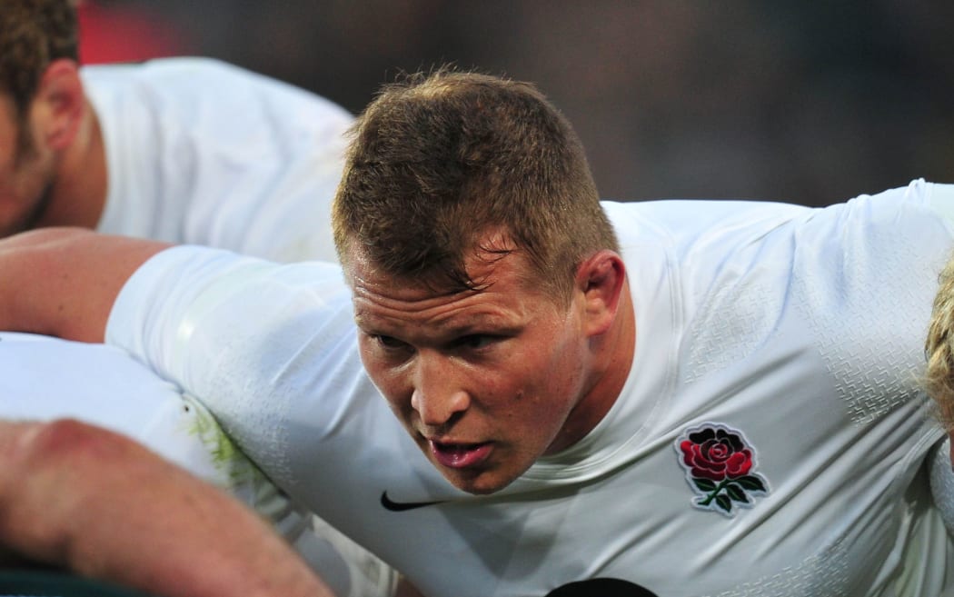 Dylan Hartley playing for England.