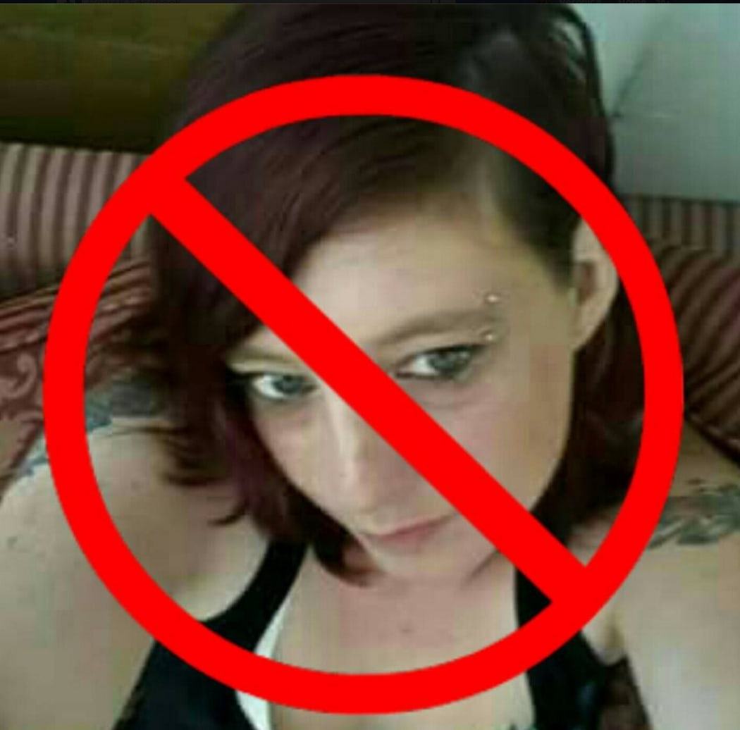 The profile picture of the Krystal Harvey should go to prison Facebook page.