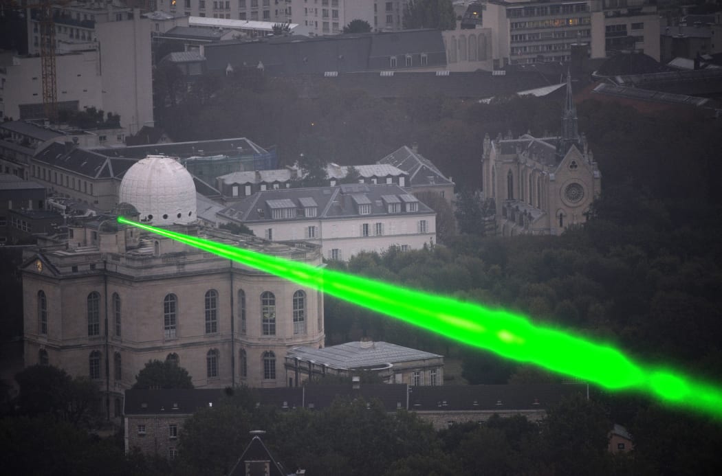 A laser beam in Paris.