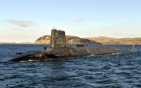 Trident Nuclear Submarine HMS Victorious on patrol off the west coast of Scotland.