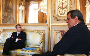 President Macron of France hosts French Polynesia's Edouard Fritch