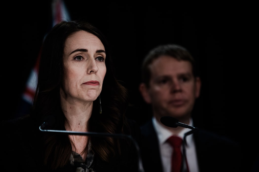 Prime Minister Jacinda Ardern attended a separate conference with Chris Hipkins after David Clark announced he was stepping down as minister of health.