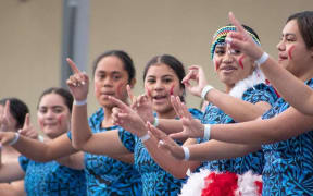 Girls' Samoan group at Canterbury Polyfest.