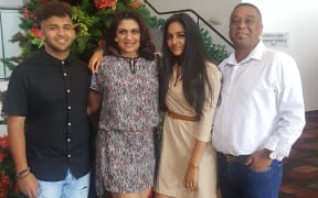 Anthea (second from left), with her family Levi, Leia and Junaid.