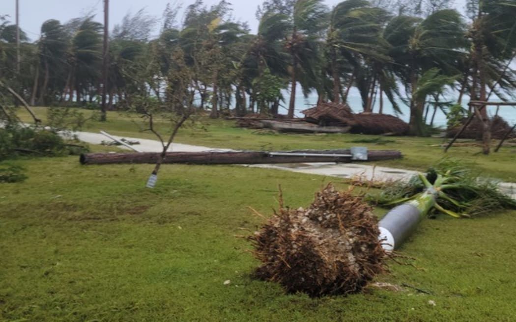 Some of the damage on the island of Rota, Marianas Islands.