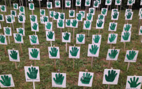 Hands up for democracy protest in Norfolk Island