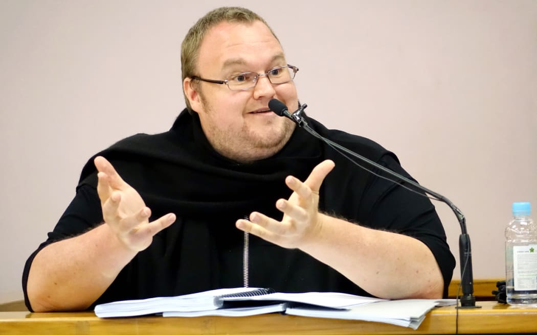 Kim Dotcom in the Auckland District Court.