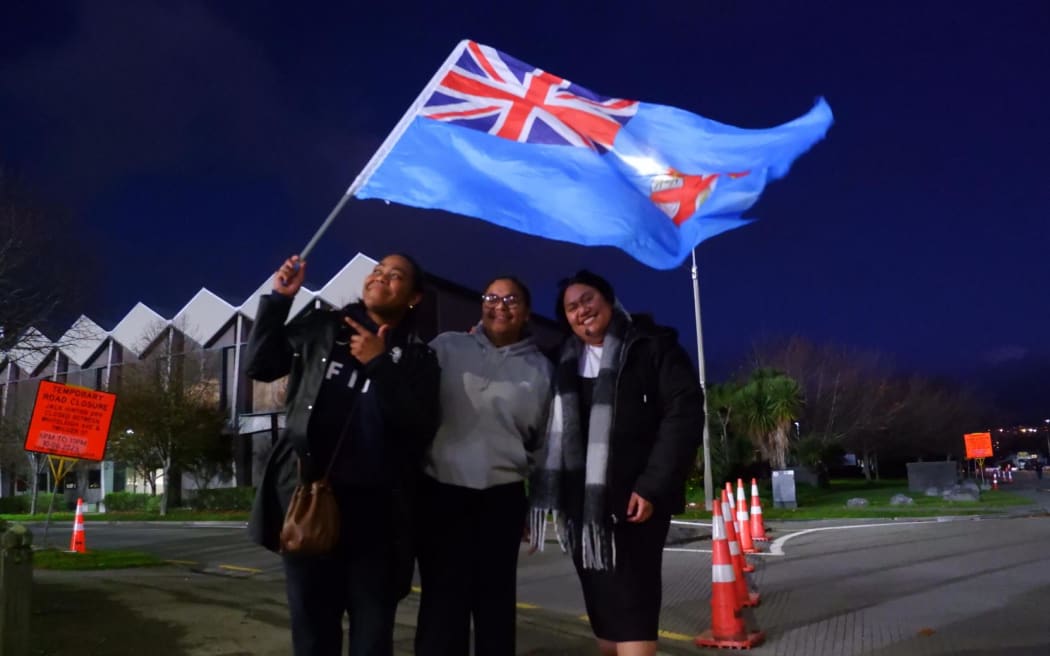 Fijian Drua fans in Christchurch on 10 June 2023.