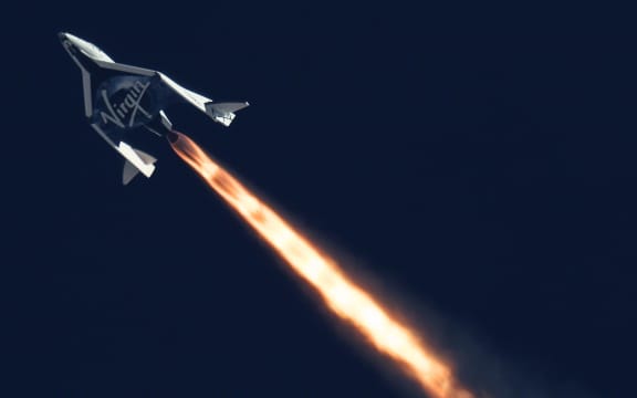 Virgin's SpaceShipTwo, pictured during a test flight in September 2013, is reported to have crashed over California.